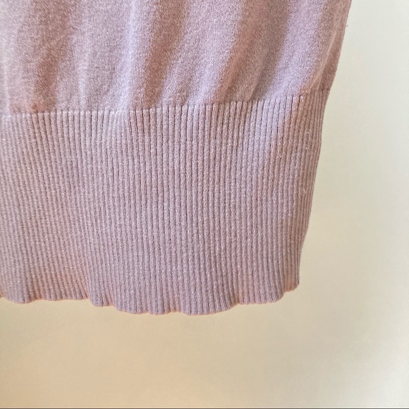 Anne Taylor Factory Dusty Rose Knit Scoop Neck Top - Picture 6 of 6